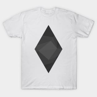 Minimalistic - Diamond Black Polygon T-Shirt